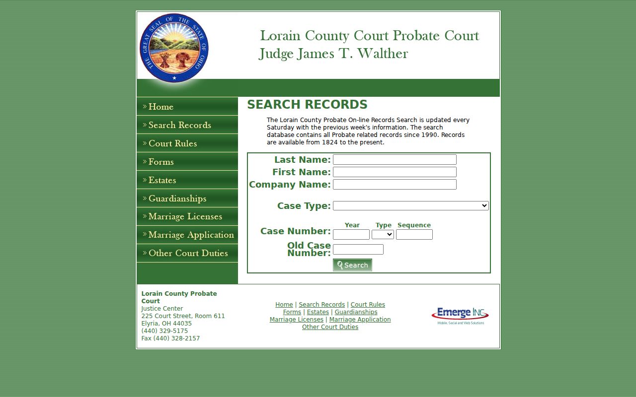 North Ridgeville residents directory Lorain County Probate search