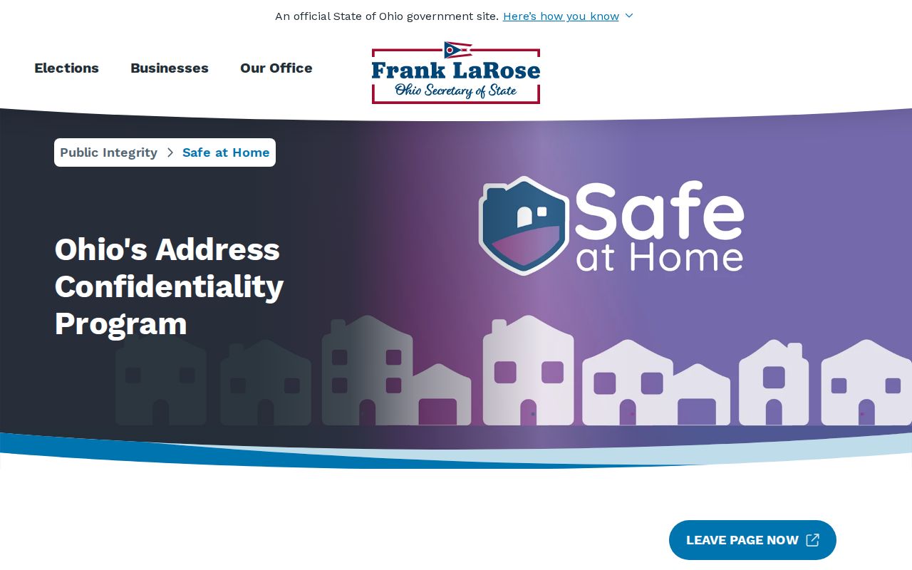 North Ridgeville residents directory Ohio Safe at Home confidentiality program
