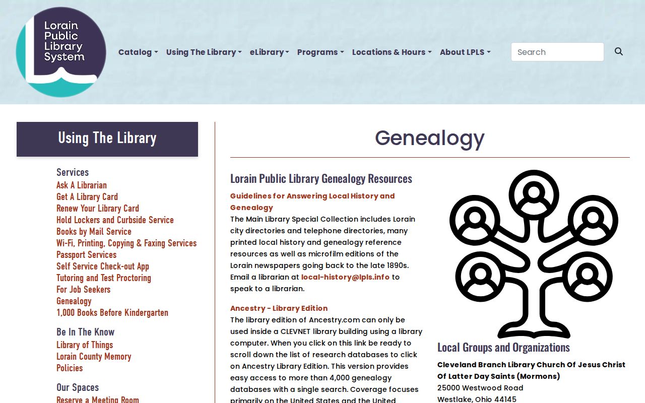 North Ridgeville city directory research at the Lorain Public Library genealogy collection