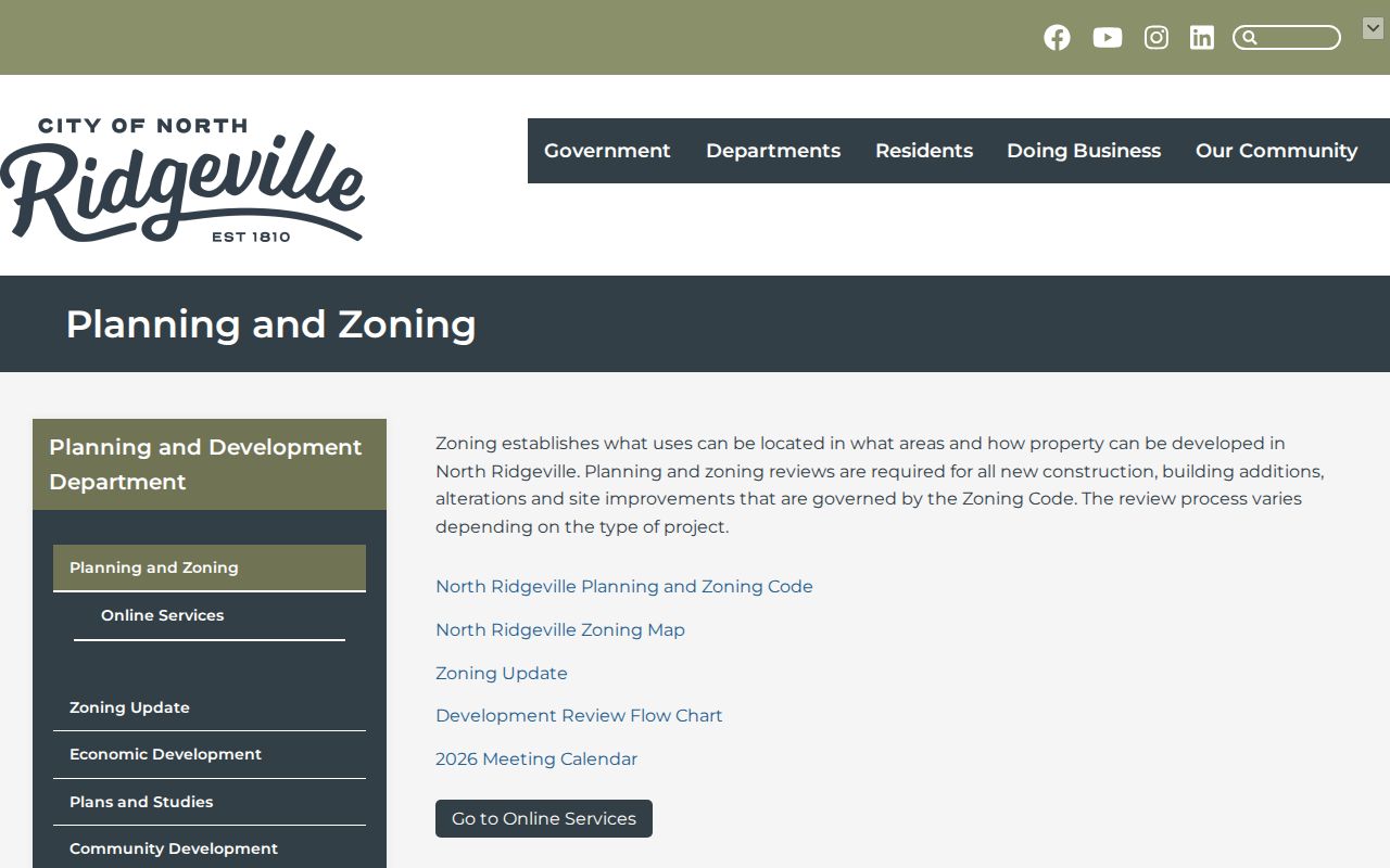 North Ridgeville ZIP code directory Planning and Zoning source