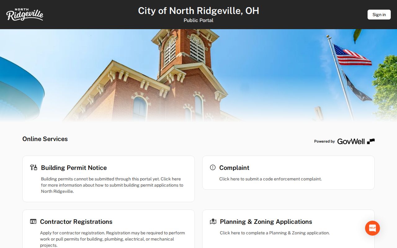 North Ridgeville neighbors city online services route for address records