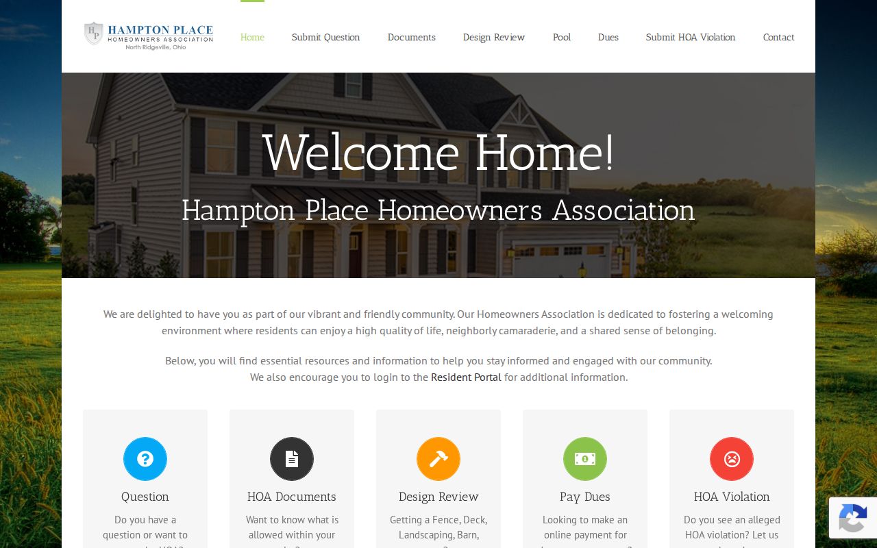 North Ridgeville neighbors Hampton Place HOA public documents route